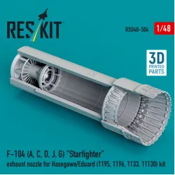 Reskit Rsu48-0504 1/48 F-104 A C D J G Starfighter Exhaust Nozzle For Hasegawa/Eduard 1195 1196 1133 11130 Kit 3d Printed