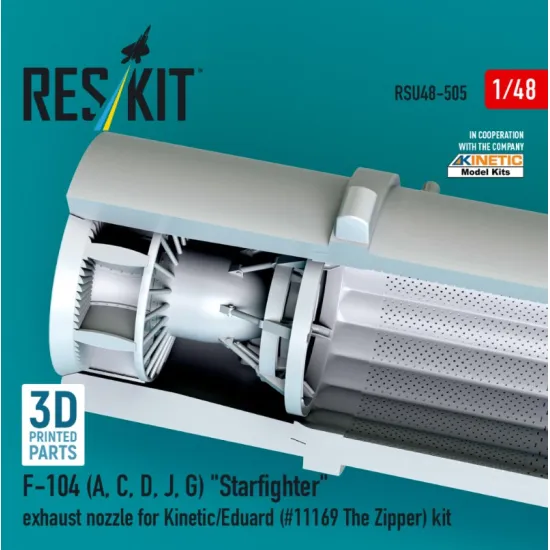 Reskit Rsu48-0505 1/48 F-104 A C D J G Starfighter Exhaust Nozzle For Kinetic/Eduard 11169 The Zipper Kit 3d Printed