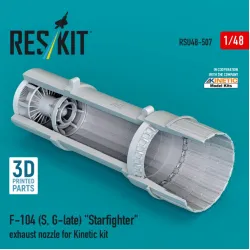 Reskit Rsu48-0507 1/48 F-104 S G-late Starfighter Exhaust Nozzle For Kinetic Kit 3d Printed