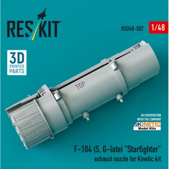 Reskit Rsu48-0507 1/48 F-104 S G-late Starfighter Exhaust Nozzle For Kinetic Kit 3d Printed