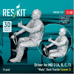 Reskit Rsf48-0132 1/48 Driver For Md-3 A B C T Mule Deck Tractor Scene2 1pcs 3d Printed