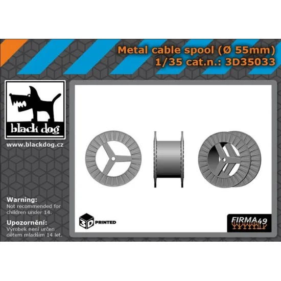 Black Dog 3d35033 1/35 Metal Cable Spool Model Kit