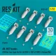 Reskit Rs32-0537 1/32 An-m57 Bombs 250 Lbs Box-type Fin For All Usaf Raf Of Ww2 Korean War 8 Pcs 3d Printed