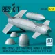 Reskit Rs32-0539 1/32 Gbu-15v21 22/B Small Wing Bombs 2 Pcs With An/Axq-14 Data Link Pod 1 Pcs F-4 F-15e F-16i F-111 B-52 3d Printed