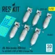 Reskit Rs32-0545 1/32 An-m64 Bombs 500 Lbs For All Usaf Raf Of Ww2 Korean War 6 Pcs 3d Printed