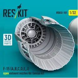 Reskit Rsu32-0151 1/32 F-15 A B C D E J Open Exhaust Nozzles For Tamiya Kit 3d Printed