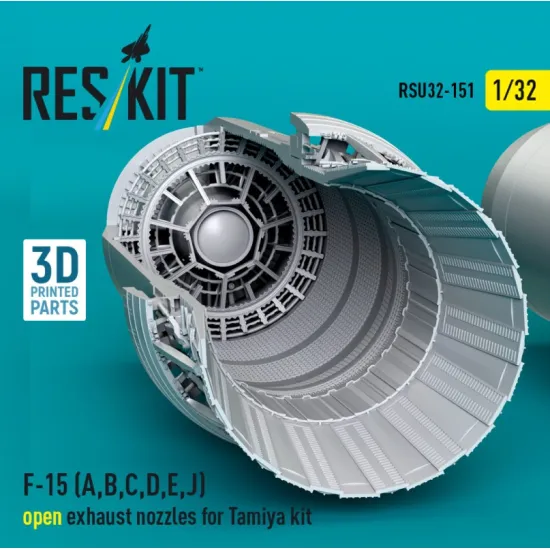 Reskit Rsu32-0151 1/32 F-15 A B C D E J Open Exhaust Nozzles For Tamiya Kit 3d Printed