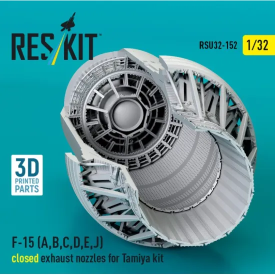 Reskit Rsu32-0152 1/32 F-15 A B C D E J Closed Exhaust Nozzles For Tamiya Kit 3d Printed