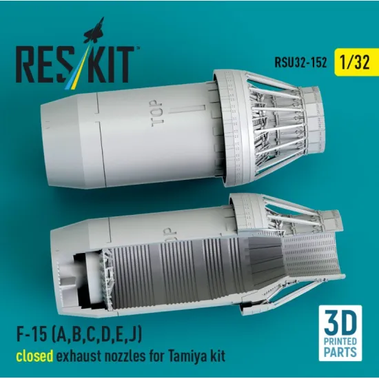 Reskit Rsu32-0152 1/32 F-15 A B C D E J Closed Exhaust Nozzles For Tamiya Kit 3d Printed