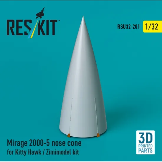 Reskit Rsu32-0201 1/32 Mirage 2000-5 Nose Cone For Kitty Hawk / Zimimodel Kit 3d Printed