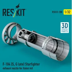 Reskit Rsu32-0208 1/32 F-104 S G Late Starfighter Exhaust Nozzle For Italeri Kit 3d Printed