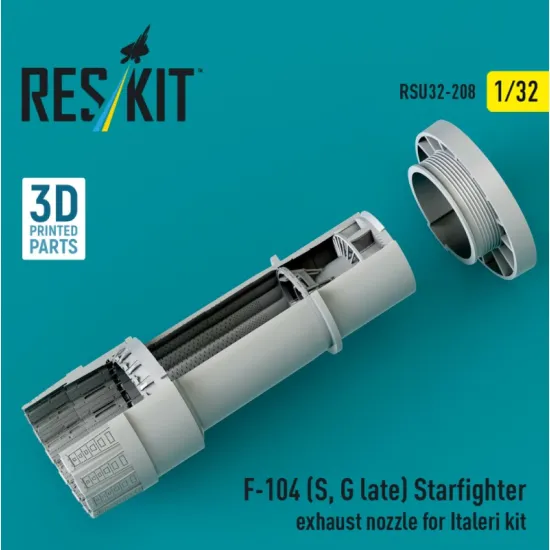 Reskit Rsu32-0208 1/32 F-104 S G Late Starfighter Exhaust Nozzle For Italeri Kit 3d Printed