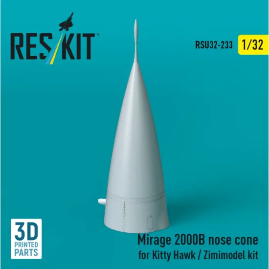 Reskit Rsu32-0233 1/32 Mirage 2000b Nose Cone For Kitty Hawk / Zimimodel Kit 3d Printed
