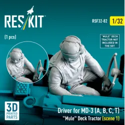 Reskit Rsf32-0082 1/32 Driver For Md-3 A B C T Mule Deck Tractor Scene 1 1 Pcs 3d Printed