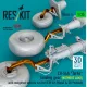 Reskit Rsu35-0074 1/35 Ch-54a Tarhe Landing Gear Without Load With Weighted Wheels Set For Icm Kit Metal 3d Printed