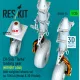 Reskit Rsu35-0074 1/35 Ch-54a Tarhe Landing Gear Without Load With Weighted Wheels Set For Icm Kit Metal 3d Printed