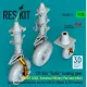 Reskit Rsu35-0076 1/35 Ch-54a Tarhe Landing Gear Heavy Load Universal Military Pod And Other With Weighted Wheels Set For Icm Kit Metal 3d Printed