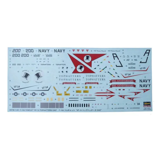 F-14A Tomcat VF-14 Tophatters Cag 1/48 Hasegawa 09786