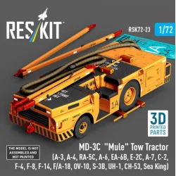 Reskit Rsk72-0023 1/72 Md-3c Mule Tow Tractor A-3 A-4 Ra-5c A-6 Ea-6b E-2c A-7 C-2 F-4 F-8 F-14 F/A-18 Ov-10 S-3b Uh-1 Ch-53 Sea King 3d Printed Model Kit