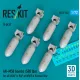 Reskit Rs72-0546 1/72 An-m58 Bombs 500 Lbs For All Usaf Raf Of Ww2 Korean War 6 Pcs 3d Printed