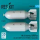 Reskit Rs72-0548 1/72 Mk36 Bombs 1000 Lbs For All Us Navy Raf Of Ww2 Korean War 2 Pcs 3d Printed