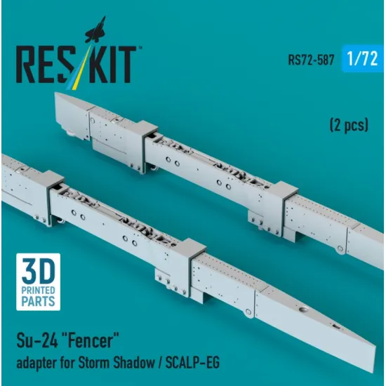 Reskit Rs72-0587 1/72 Su-24 Fencer Adapter For Storm Shadow / Scalp-eg 2 Pcs 3d Printed