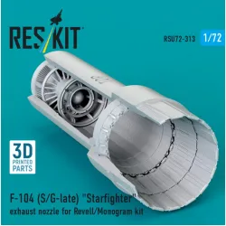 Reskit Rsu72-0313 1/72 F-104 S/G-late Starfighter Exhaust Nozzle For Revell/Monogram Kit 3d Printed