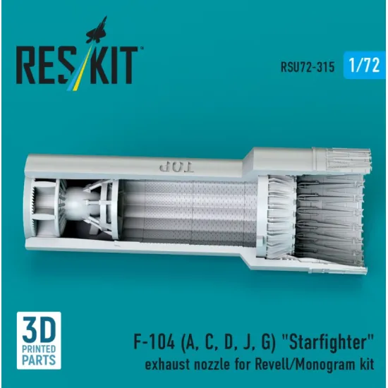 Reskit Rsu72-0315 1/72 F-104 A C D J G Starfighter Exhaust Nozzle For Revell/Monogram Kit 3d Printed