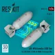 Reskit Rs24-0013 1/24 An-m58 Bombs 500 Lbs For All Usaf Raf Of Ww2 Korean War 2 Pcs 3d Printed