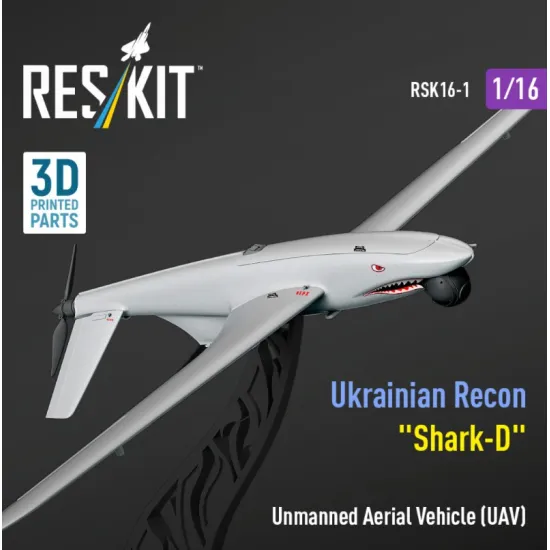 Reskit Rsk16-0001 1/16 Ukrainian Recon Unmanned Aerial Vehicle Uav Shark-d 3d Printed