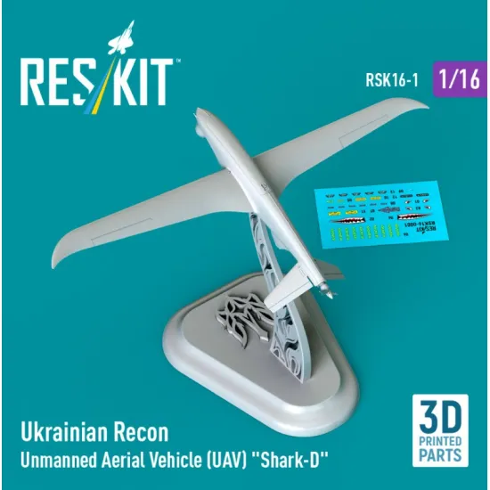 Reskit Rsk16-0001 1/16 Ukrainian Recon Unmanned Aerial Vehicle Uav Shark-d 3d Printed