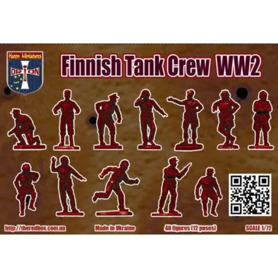 Orion 72071 1/72 Finnish Tank Crew Ww2 48 Figures 12poses Plastic Figures Kit