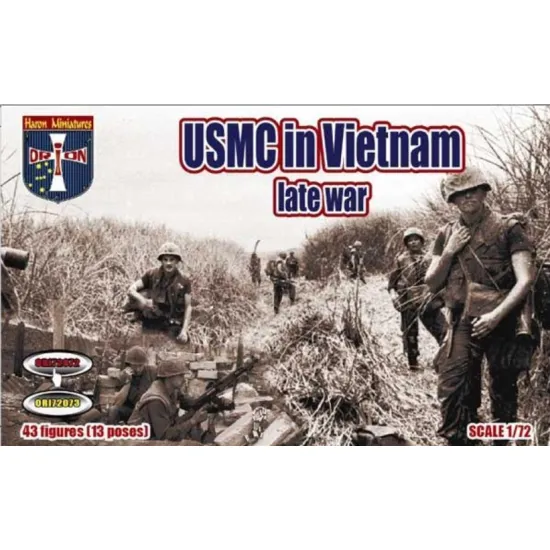 Orion 72072 1/72 Usmc In Vietnam Late War 43 Figures 13 Poses Plastic Figures Kit