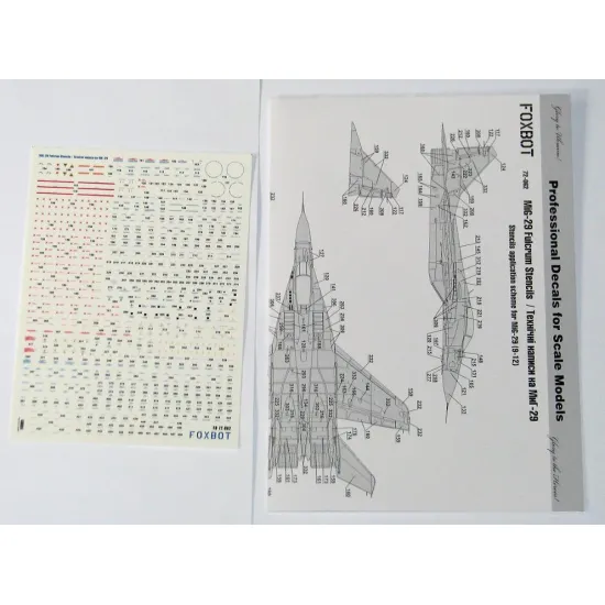 Foxbot 72-062 1/72 Decals Stencils For Mikoyan Mig-29 9-12 9-13 9-51