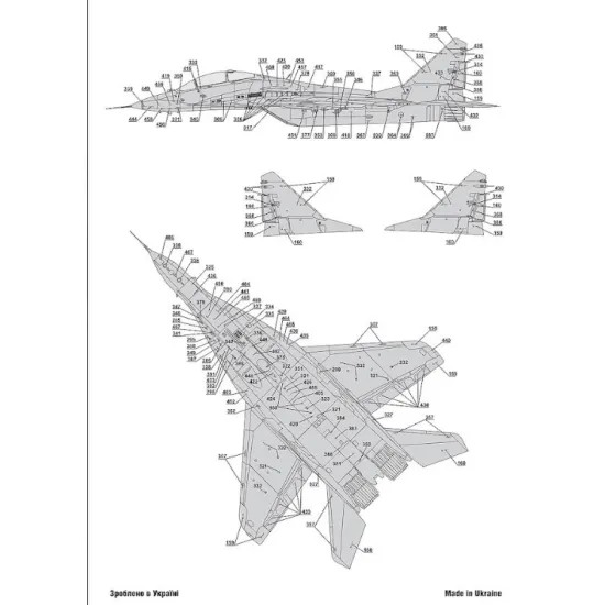 Foxbot 72-062 1/72 Decals Stencils For Mikoyan Mig-29 9-12 9-13 9-51