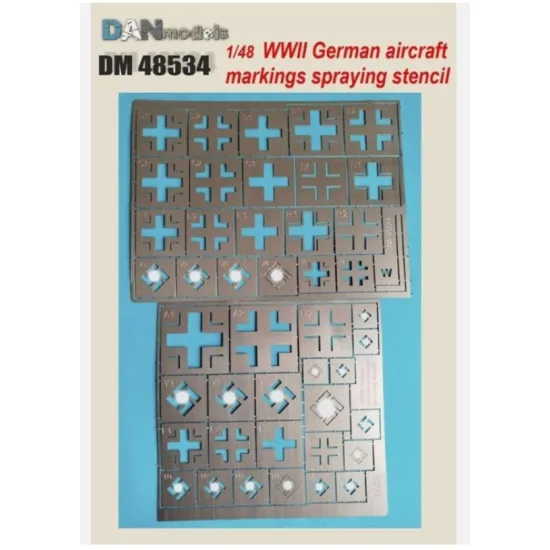 Dan Models 48534 1/48 Wwll German Aircraft Markings Spraying Stencil