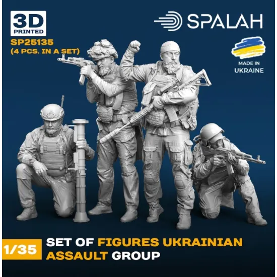 Spalah 25135 1/35 Set Of Figures Ukrainian Assault Group Resin Model