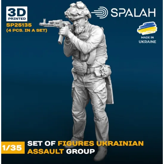Spalah 25135 1/35 Set Of Figures Ukrainian Assault Group Resin Model