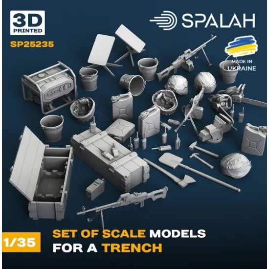 Spalah 25235 1/35 Set Of Scale Models For A Trench Resin Model