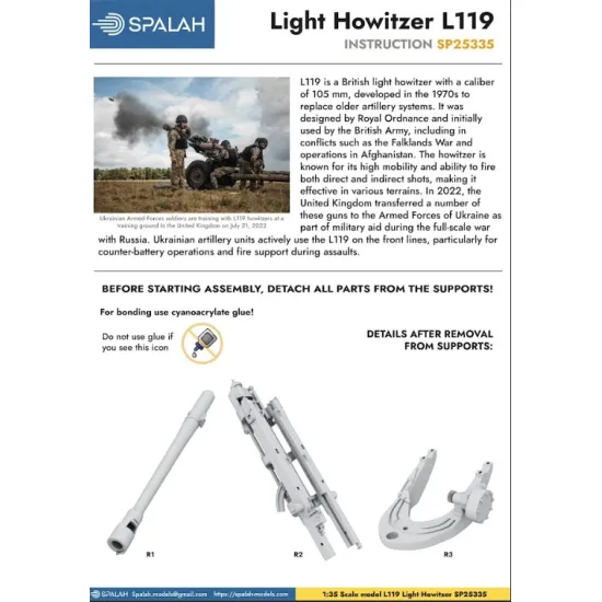 Spalah 25335 1/35 Scale Model Howitzer M119a2 Resin Model