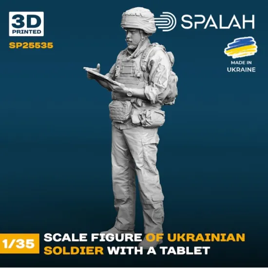 Spalah 25535 1/35 Figure Ukrainian Soldier With A Tablet 3d Printing