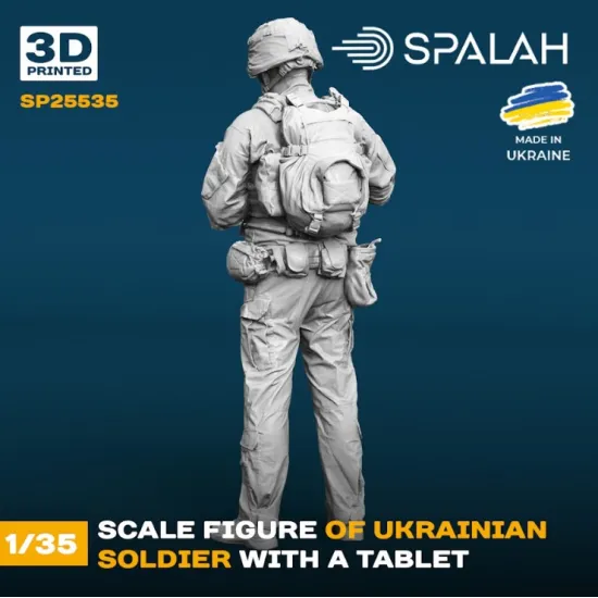 Spalah 25535 1/35 Figure Ukrainian Soldier With A Tablet 3d Printing