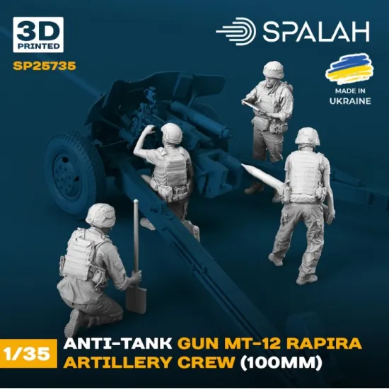 Spalah 25735 1/35 Set Of Figures Anti-tank Gun Mt-12 Rapira Artillery Crew