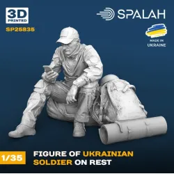 Spalah 25835 1/35 Figure Ukrainian Soldier On Rest Resin Model