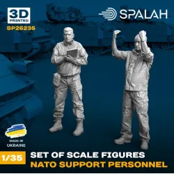 Spalah 26235 1/35 Set Of Figures Nato Support Personel 3d Printed