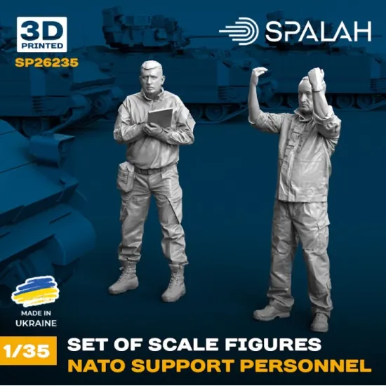 Spalah 26235 1/35 Set Of Figures Nato Support Personel 3d Printed
