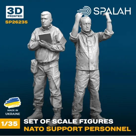 Spalah 26235 1/35 Set Of Figures Nato Support Personel 3d Printed