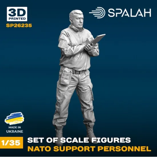 Spalah 26235 1/35 Set Of Figures Nato Support Personel 3d Printed