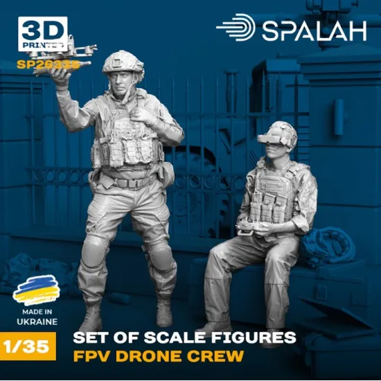 Spalah 26335 1/35 Set Of Figures Fpv Drone Crew 3d Printed