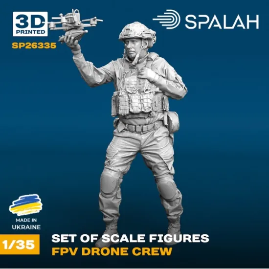 Spalah 26335 1/35 Set Of Figures Fpv Drone Crew 3d Printed